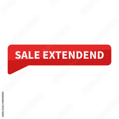 Sale Extended In Red Rectangle Shape For Promotion Social Media Business Marketing Information 
