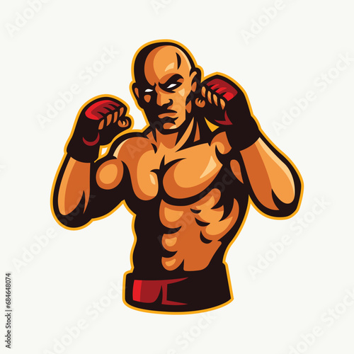 Martial art fighter mascot illustration (ID: 684648074)
