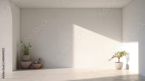 A pristine white wall with a smooth texture and even lighting. photo