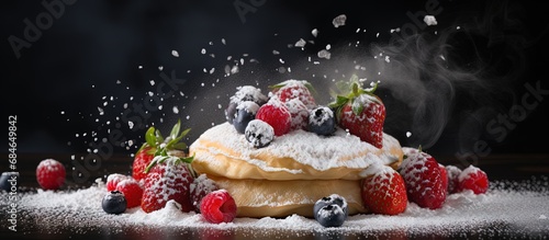 Berries topped with powdere...