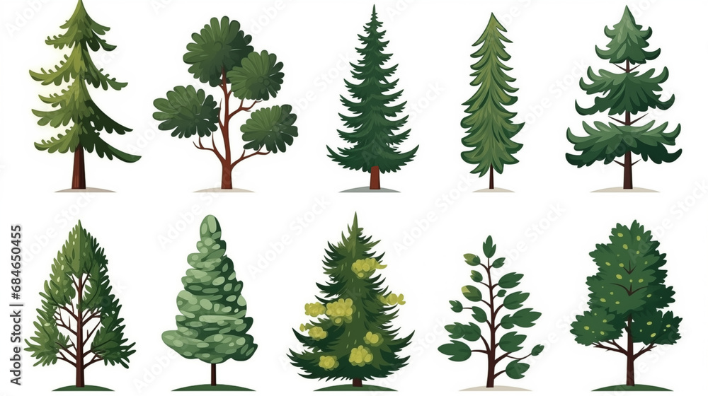 illustrations of Christmas trees illustrations of Christmas trees