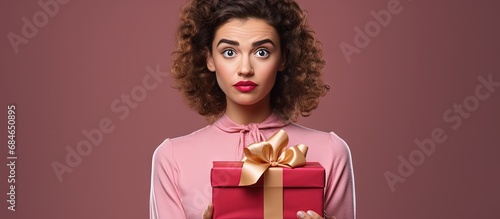 An anxious young woman with...