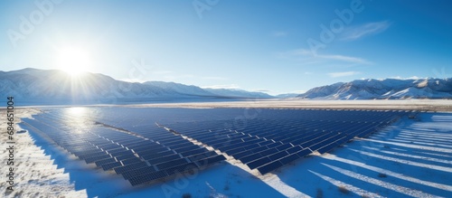 Aerial view of a solar plan...