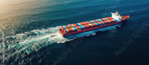 Bird s eye view of cargo sh...