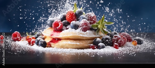 Berries topped with powdere...