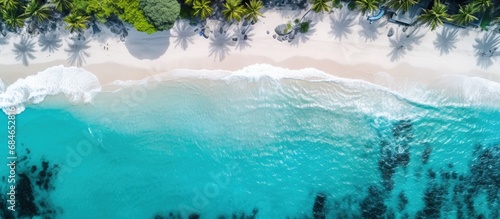 A stunning bay in a tropica...