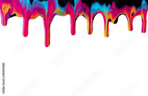 grunge graffiti paint drips isolated on white background photo