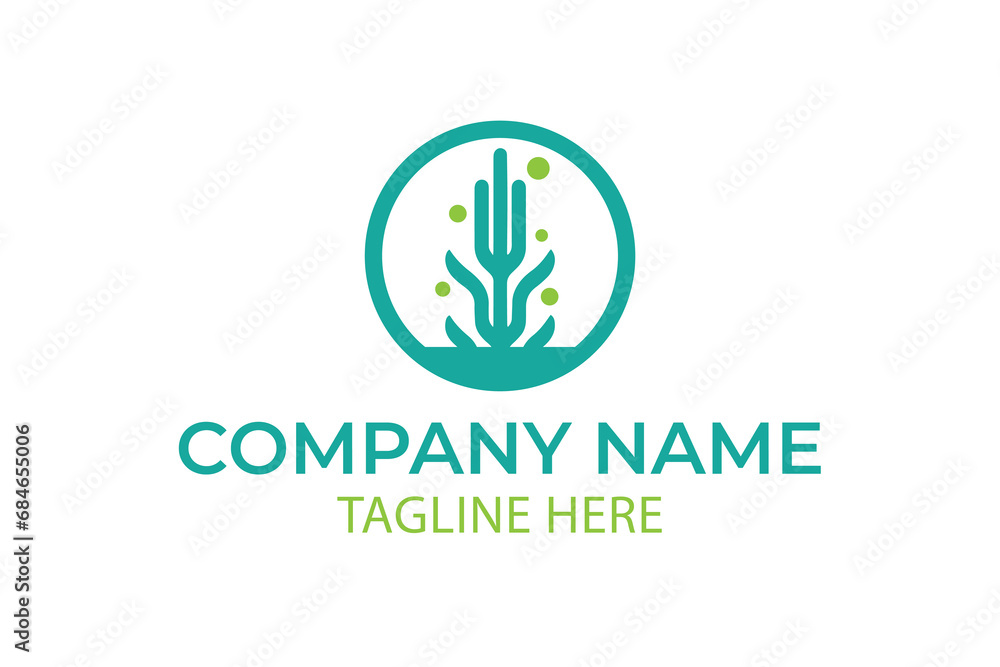 Greenery logo, leaves with green color, leaves with tree Greenery logo, leaves with green color, leaves with tree