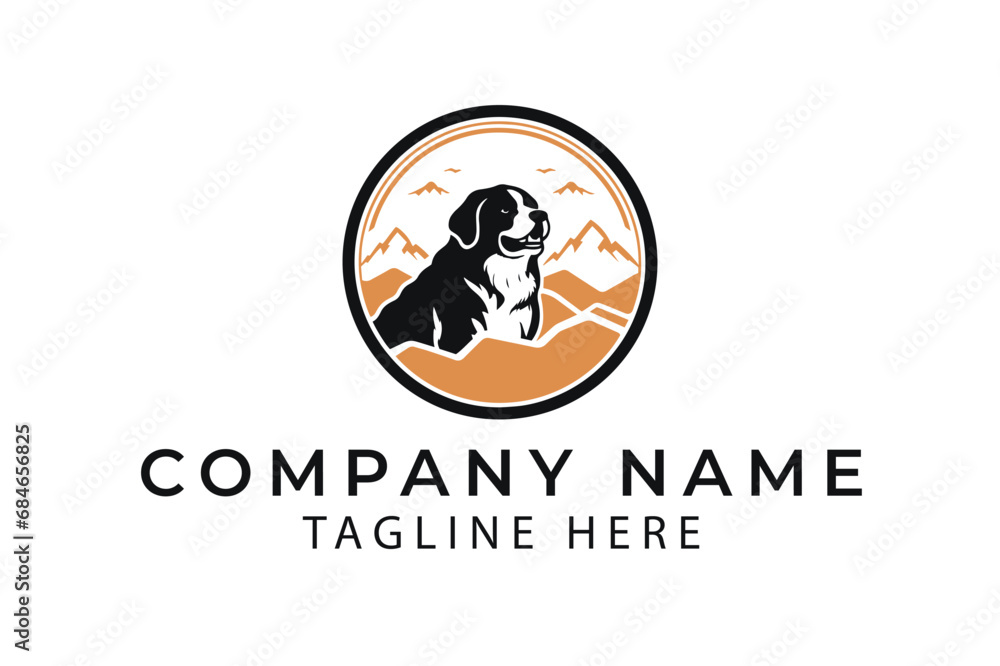 Dog face illustration, Dog vector, Dog with hills vector logo Dog face illustration, Dog vector, Dog with hills vector logo
