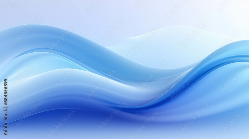 Fototapeta premium Light blue curves mixed with white look pleasing to the eye.