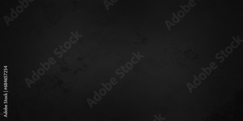 Dark black chalk board and grunge banner background. Education and reading concept classroom board and wall texture background. Abstract blackboard background copy space.