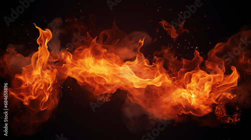 fire spark overlay with smoke and flame background for dynamic designs