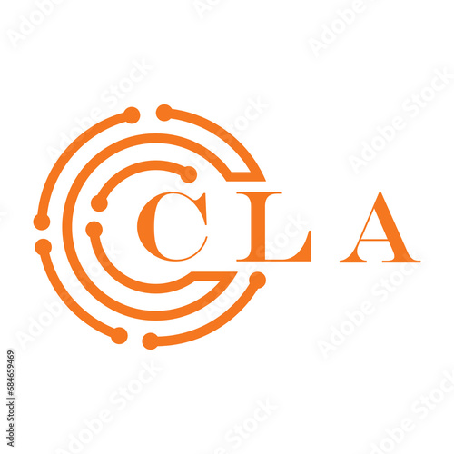 CLA letter design. CLA letter technology logo design on white background. CLA Monogram logo design for entrepreneur and business 
