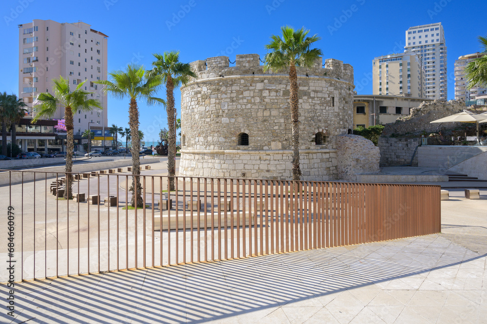 The so called Venetian Tower of Durres at a sunny summer day - Albania