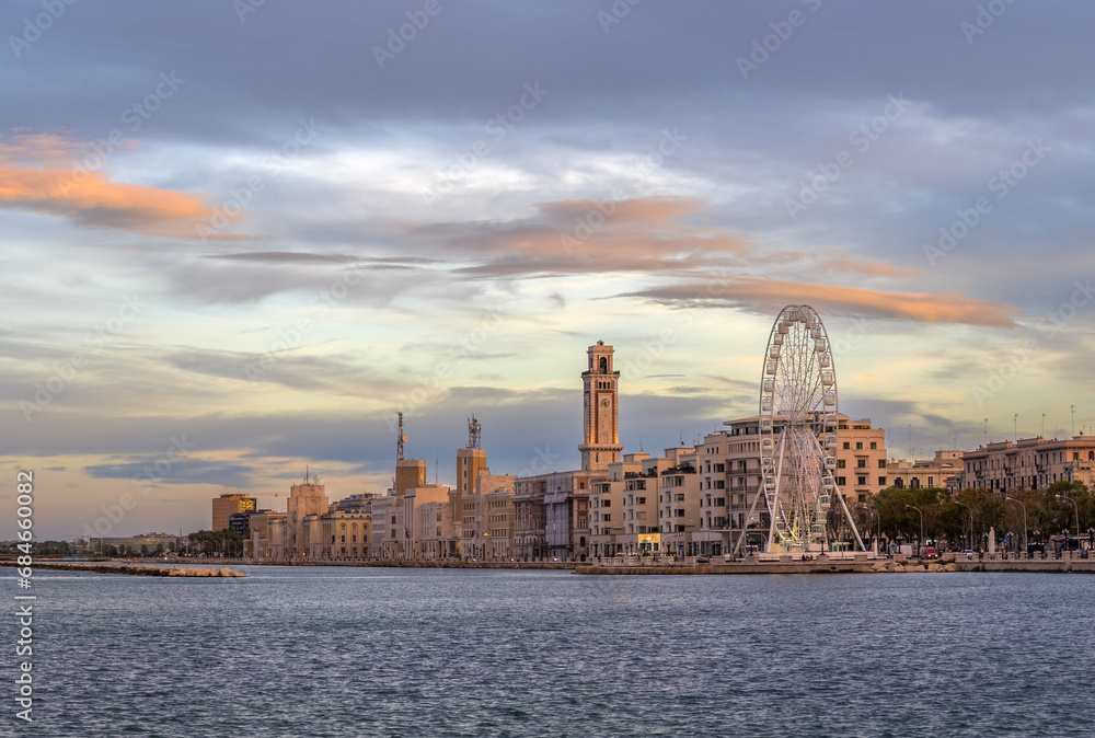 Beautiful Bari Cityscape at Dusk, Italy