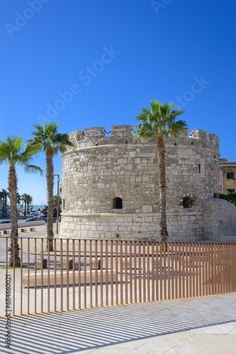 Obraz na płótnie The so called Venetian Tower of Durres at a sunny summer day - Albania w salonie