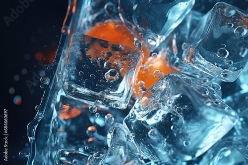 Close-up of Ice Cubes