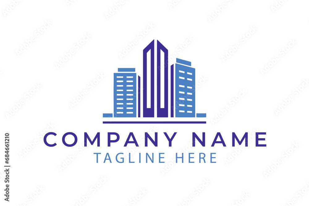 Construction logo, Industry logo,  buildings logo