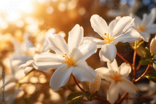 White Flowers with Sun in Background © Ева Поликарпова
