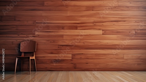 A wooden plank wall with a natural grain pattern and warm hues.
