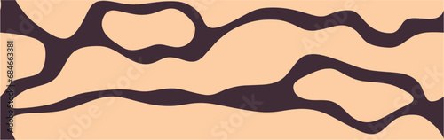 Wavy, zig-zag lines, stripes element. Diagonal curves print. Vector illustration doodle decoration element. Seamless.