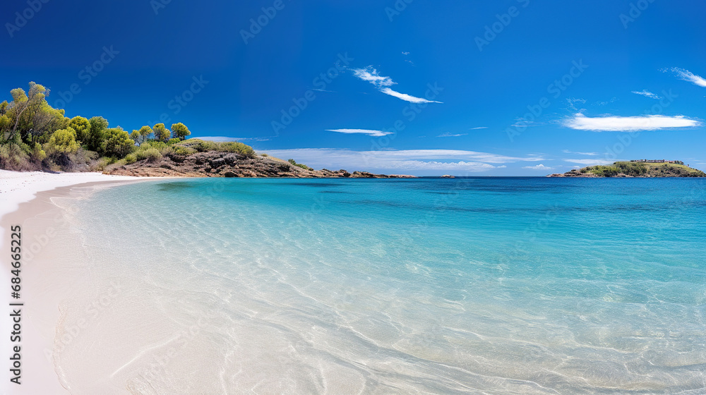 Fototapeta premium A Perfect Beach Day. Generative Ai