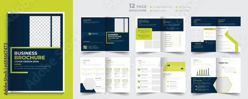 Business brochure template design corporate company profile layout design photo
