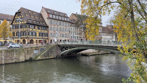 Fototapeta Naklejka Na Ścianę i Meble -  Beautiful street of strasbourg france