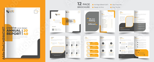 Business brochure template design corporate company profile layout design photo