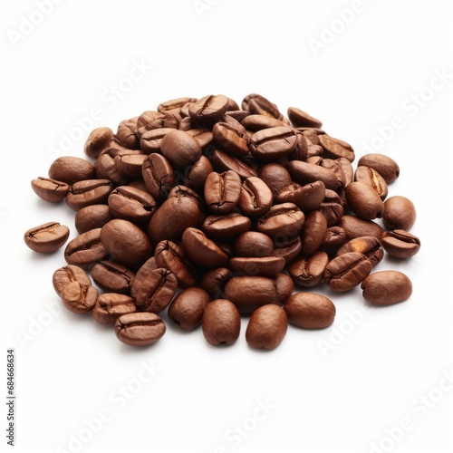 A Mountain of Rich and Aromatic Coffee Beans on a Clean Canvas vector art