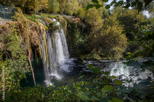Fototapeta Naklejka Na Ścianę i Meble -  Duden waterfall park in Antalya city in Turkey