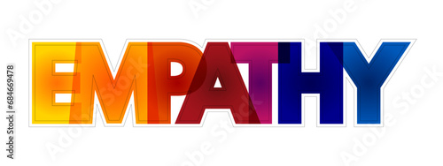 Empathy colorful text quote, concept background
