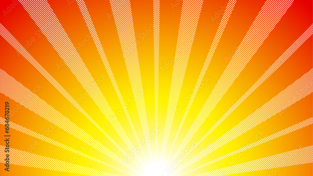 Fototapeta premium ハーフトーン放射背景