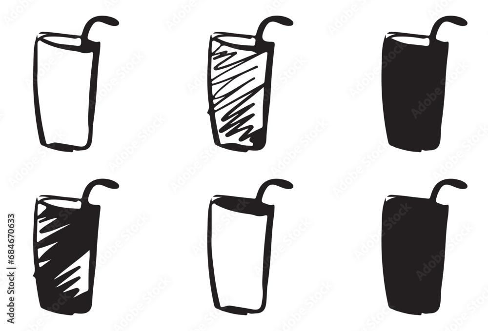 Juice Silhouette Vector Juice Silhouette Vector