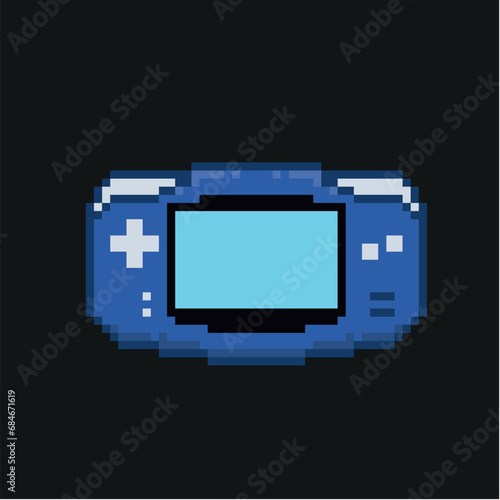 retro game console pixel art