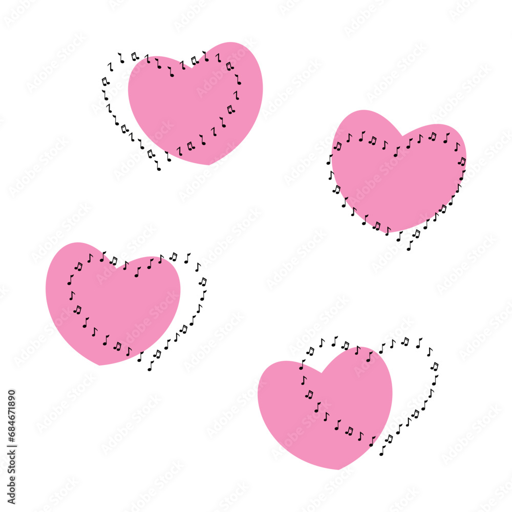 set of heart shaped balloons