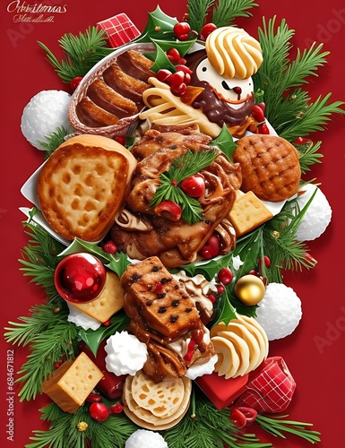 christmas composition with christmas decorations wallpaper