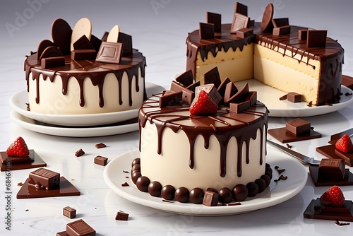 chocolate cake with chocolate cream