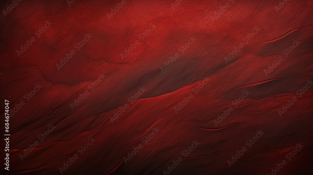 Detailed dark red abstract texture. Red acrylic waves and scratches