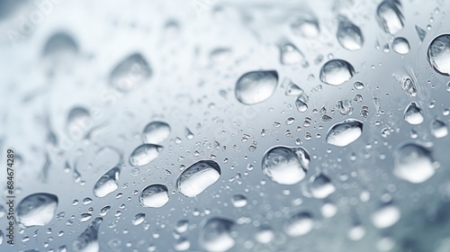 A close up of water droplets on a windshield