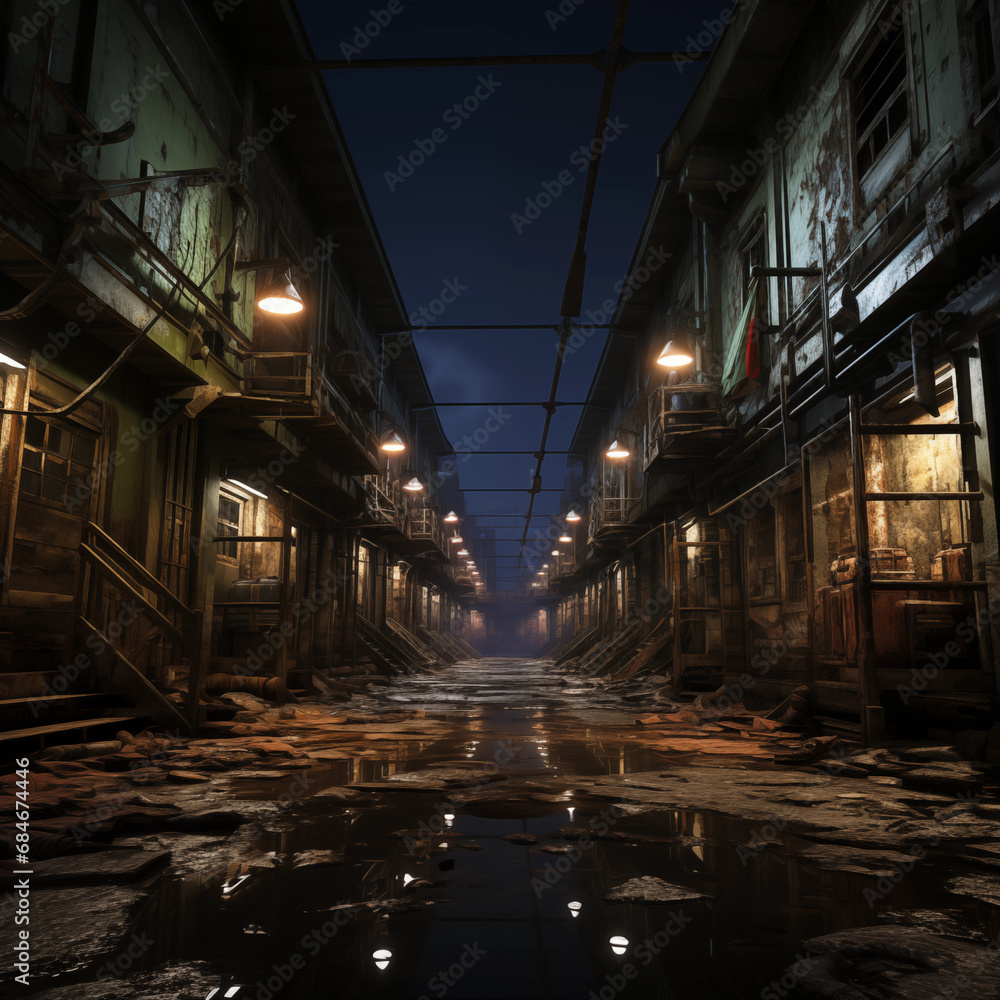 old abandoned street old abandoned street