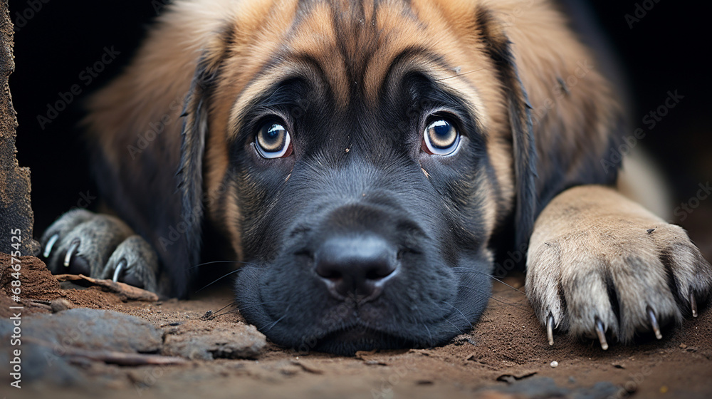 Obraz premium portrait of a dog HD 8K wallpaper Stock Photographic Image