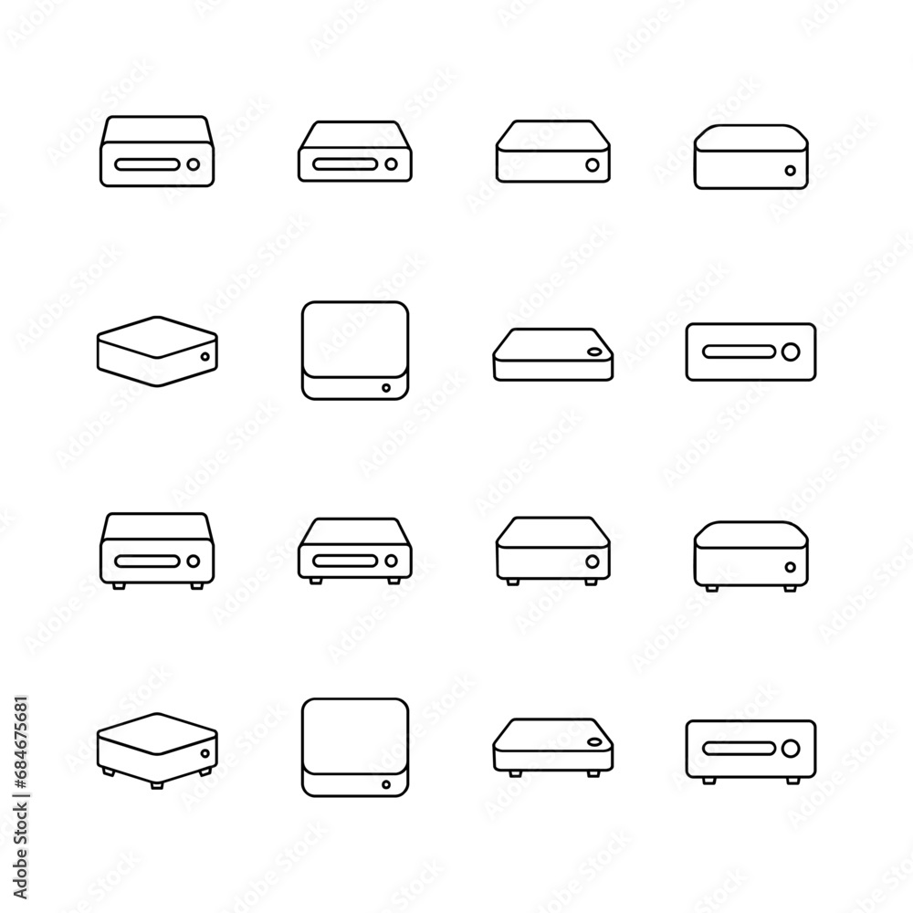 Mini Pc line icon design illustration Mini Pc line icon design illustration