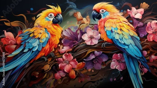 Beautiful parrot illustration