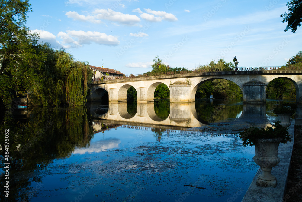 bridge over the river in Mansle France