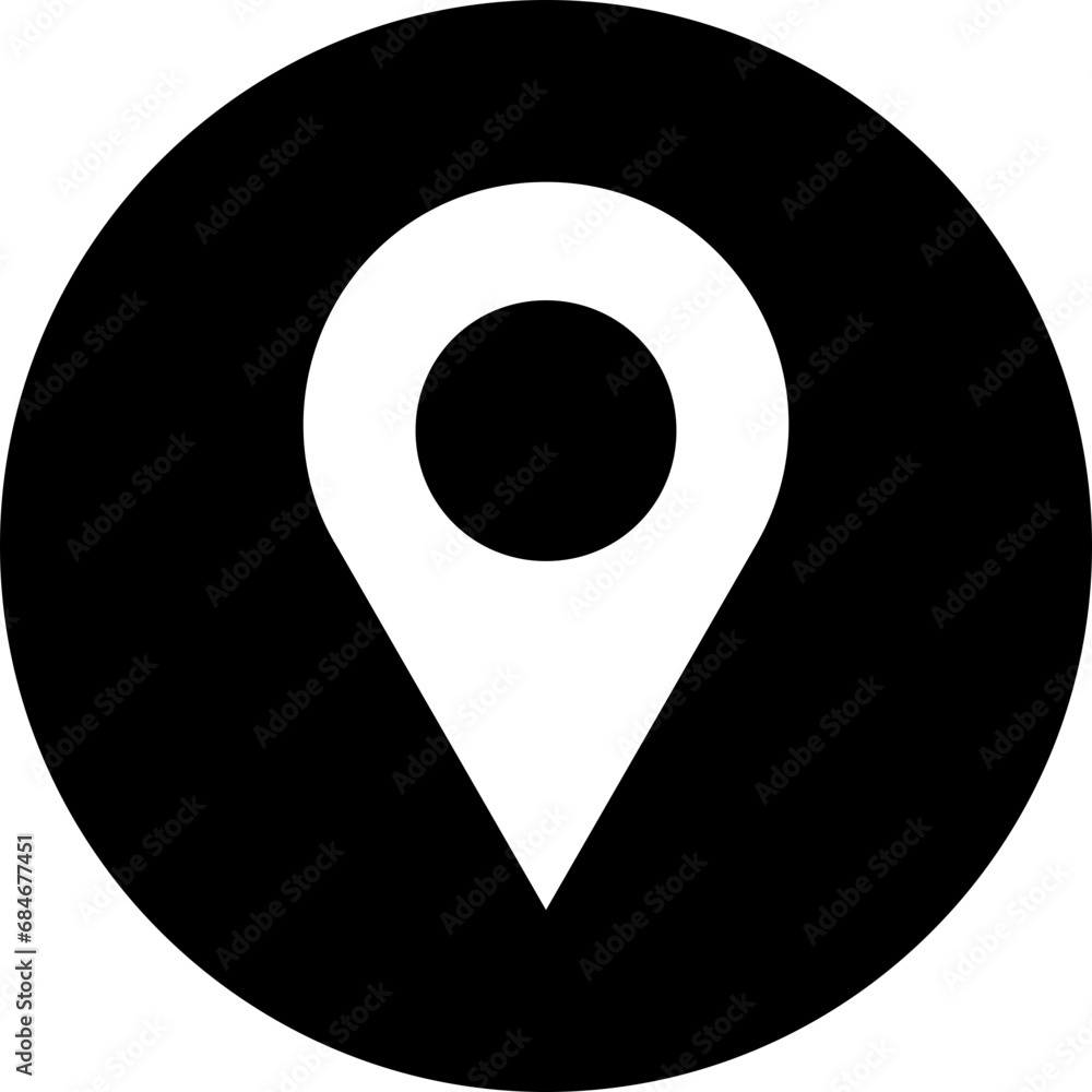 GPS Pin Dot Location Vector Icon GPS Pin Dot Location Vector Icon