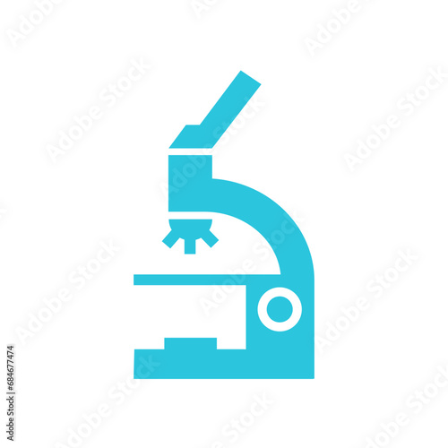 Scientific research science microscope icon. From blue icon set.