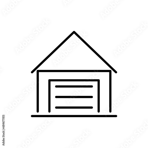 warehouse line icon design illustration