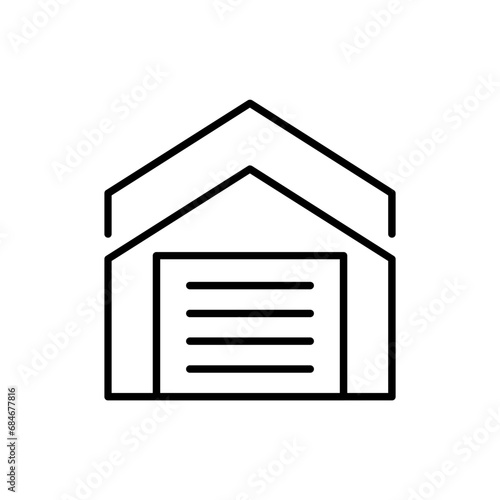 warehouse line icon design illustration