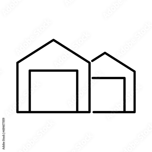 warehouse line icon design illustration